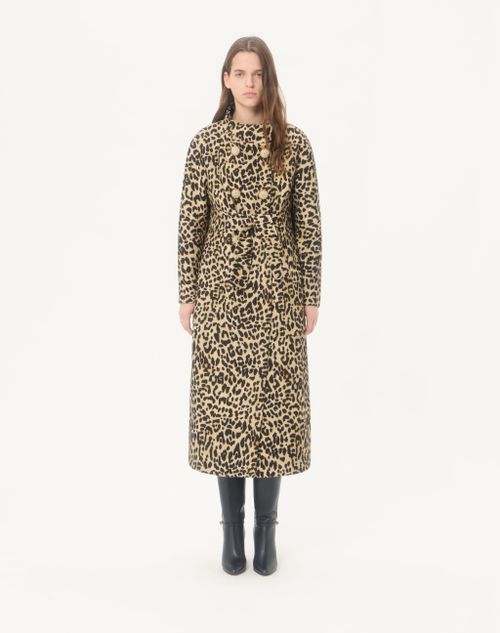 Valentino - Cloth Coat In Animalier Print - Animal Print - Woman - Coats And Outerwear